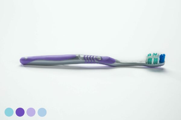 32-Tuft Adult Compact Pastel Access Toothbrush with Tongue Scraper | Imprinting Available