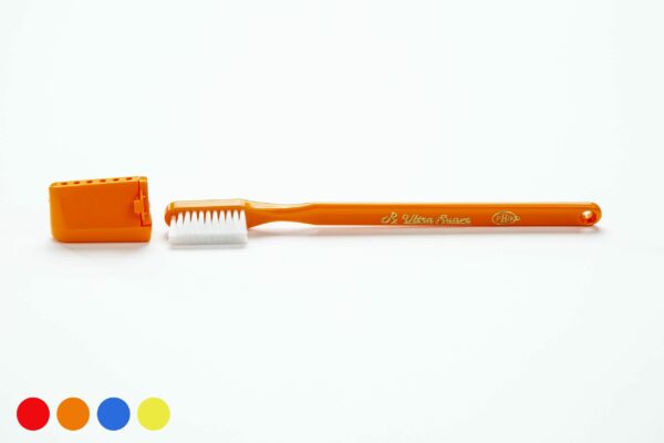 PHB Rx Ultra Suave Orange Toothbrush with Cap | Imprinting Available